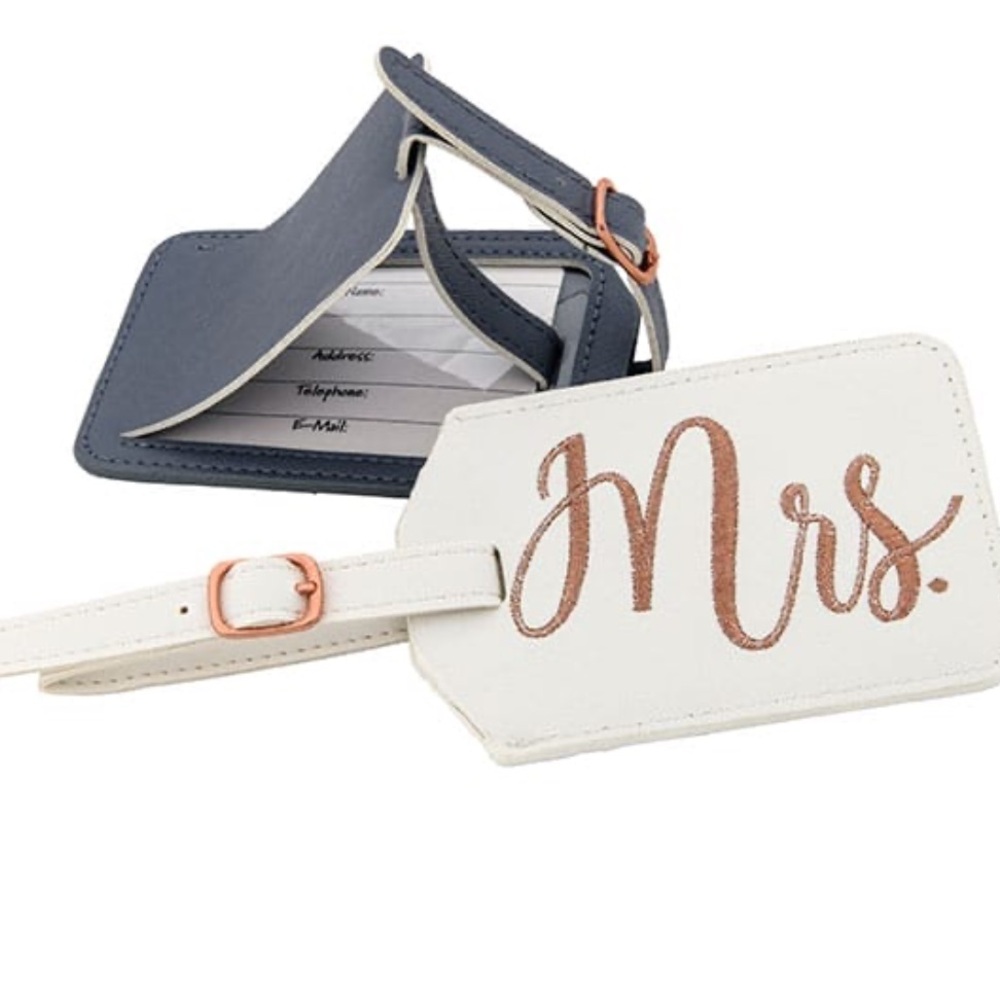 Mr & Mrs Luggage Tags, Miamica Happily Ever After Travel tags